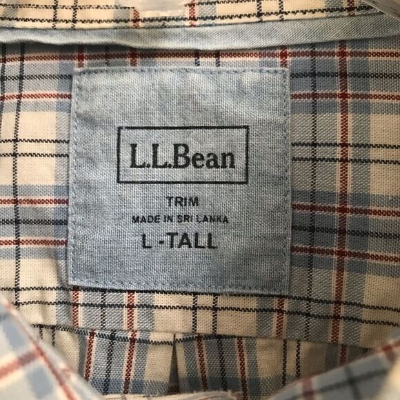L.L. Bean Trim long sleeve button down shirt L – Tall - Picture 3 of 5